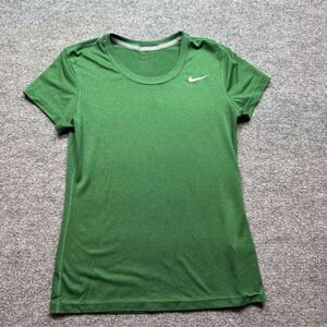 Nike Dri Fit T Shirt Womens S Green Short Sleeve Athletic Workout Top Activewear